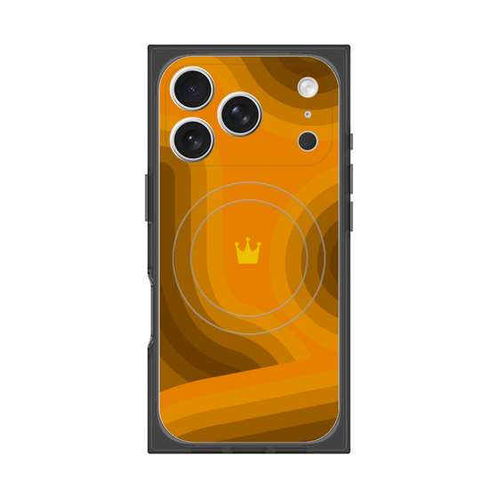 プレミアムスクエアケース with MagSafe［ CASEPLAY Winding Pattern - Orange ］