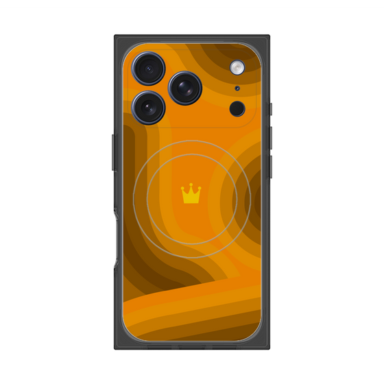 プレミアムスクエアケース with MagSafe［ CASEPLAY Winding Pattern - Orange ］