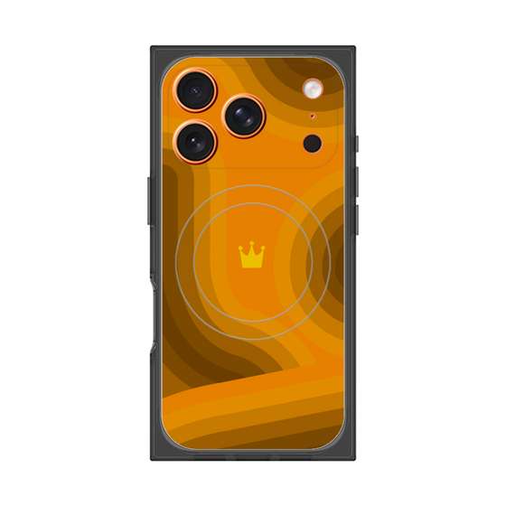 プレミアムスクエアケース with MagSafe［ CASEPLAY Winding Pattern - Orange ］