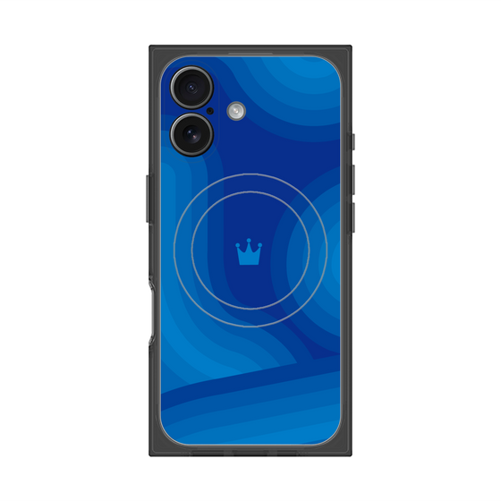 プレミアムスクエアケース with MagSafe［ CASEPLAY Winding Pattern - Blue ］