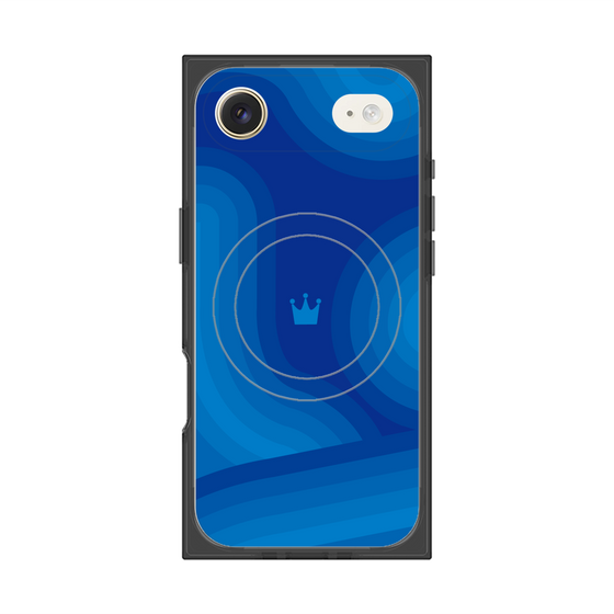 プレミアムスクエアケース with MagSafe［ CASEPLAY Winding Pattern - Blue ］