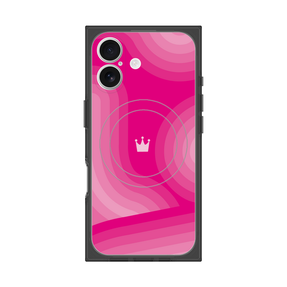 プレミアムスクエアケース with MagSafe［ CASEPLAY Winding Pattern - Pink ］