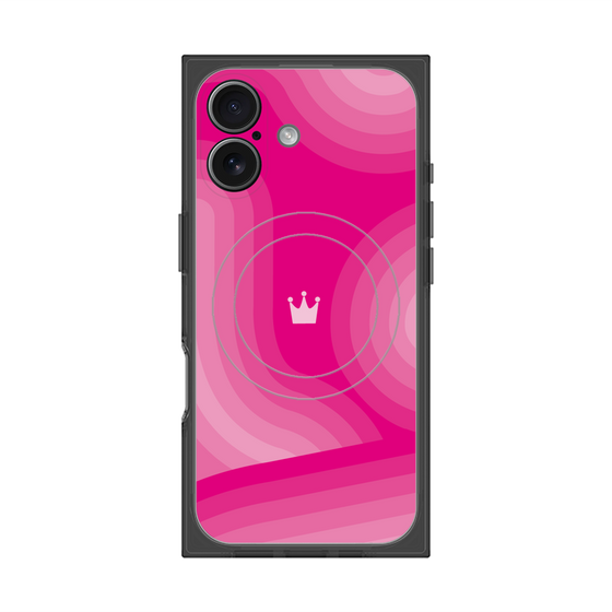 プレミアムスクエアケース with MagSafe［ CASEPLAY Winding Pattern - Pink ］