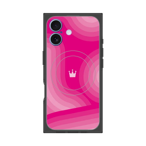 プレミアムスクエアケース with MagSafe［ CASEPLAY Winding Pattern - Pink ］