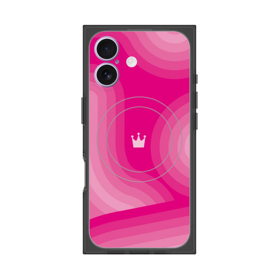 プレミアムスクエアケース with MagSafe［ CASEPLAY Winding Pattern - Pink ］
