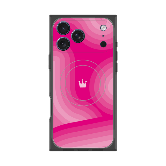 プレミアムスクエアケース with MagSafe［ CASEPLAY Winding Pattern - Pink ］