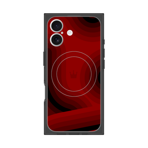 プレミアムスクエアケース with MagSafe［ CASEPLAY Winding Pattern - Red ］