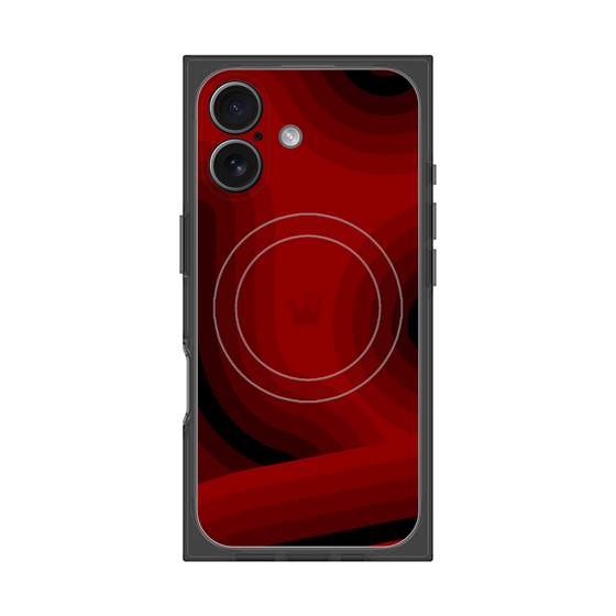 プレミアムスクエアケース with MagSafe［ CASEPLAY Winding Pattern - Red ］
