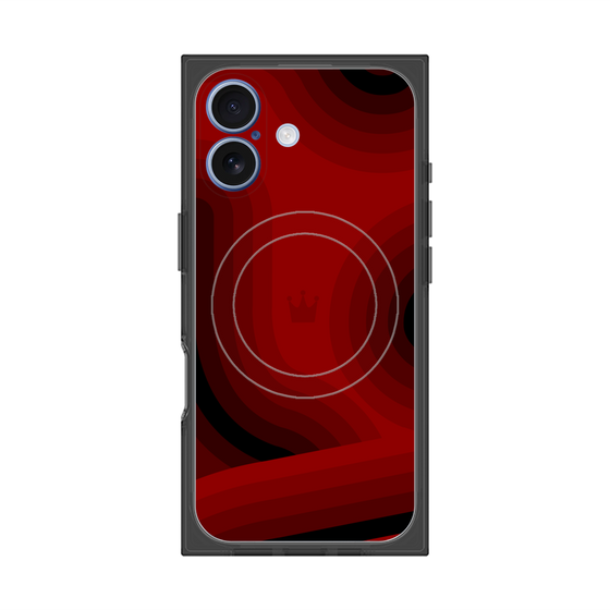 プレミアムスクエアケース with MagSafe［ CASEPLAY Winding Pattern - Red ］