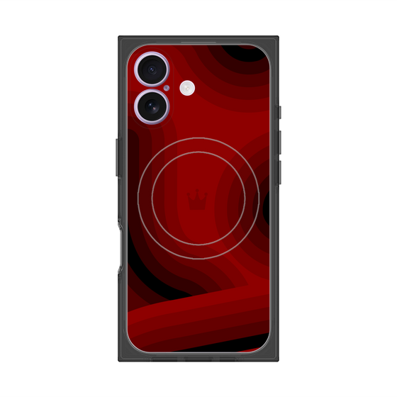プレミアムスクエアケース with MagSafe［ CASEPLAY Winding Pattern - Red ］