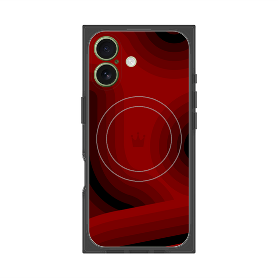 プレミアムスクエアケース with MagSafe［ CASEPLAY Winding Pattern - Red ］