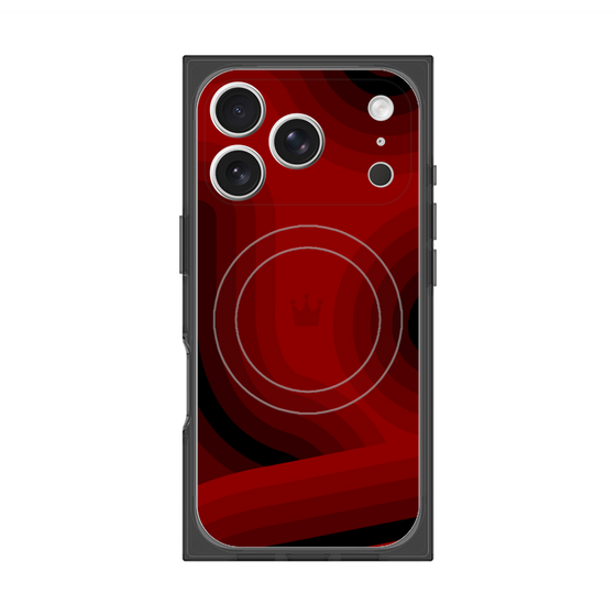 プレミアムスクエアケース with MagSafe［ CASEPLAY Winding Pattern - Red ］