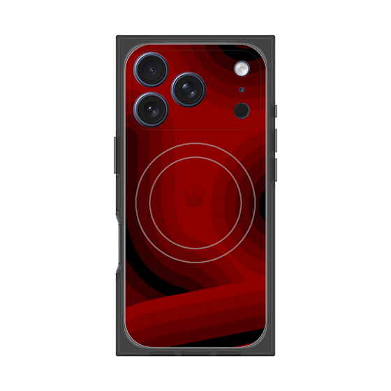 プレミアムスクエアケース with MagSafe［ CASEPLAY Winding Pattern - Red ］