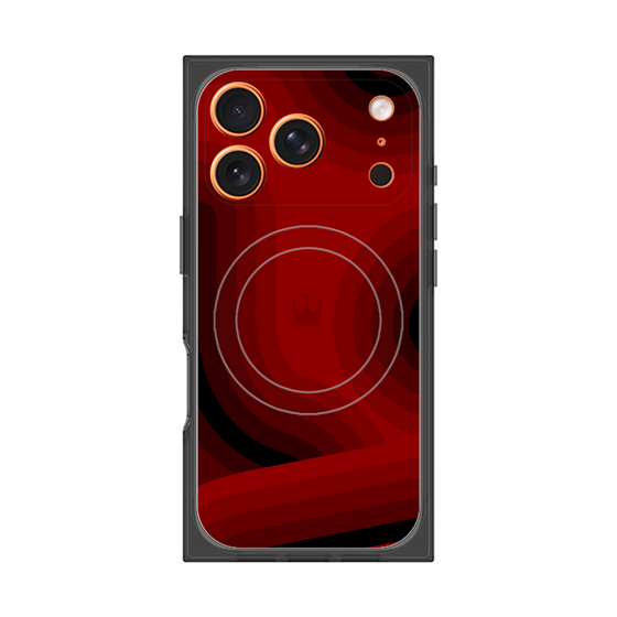 プレミアムスクエアケース with MagSafe［ CASEPLAY Winding Pattern - Red ］