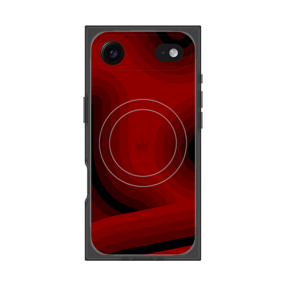 プレミアムスクエアケース with MagSafe［ CASEPLAY Winding Pattern - Red ］