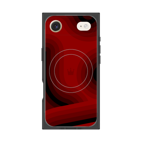 プレミアムスクエアケース with MagSafe［ CASEPLAY Winding Pattern - Red ］