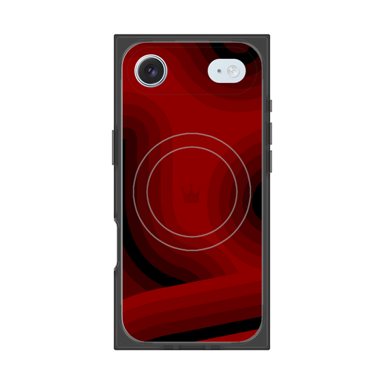 プレミアムスクエアケース with MagSafe［ CASEPLAY Winding Pattern - Red ］