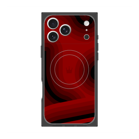 プレミアムスクエアケース with MagSafe［ CASEPLAY Winding Pattern - Red ］