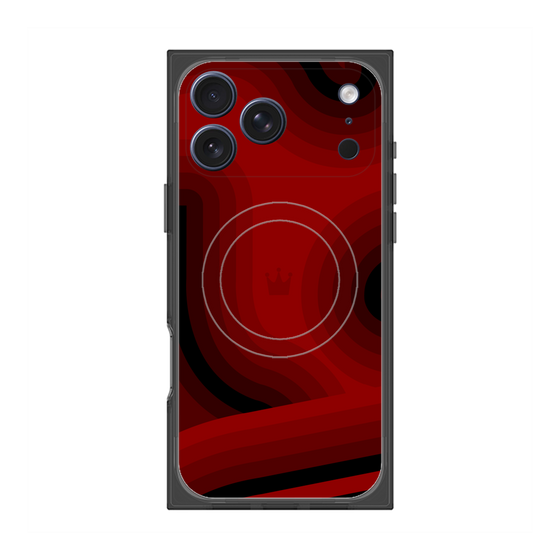 プレミアムスクエアケース with MagSafe［ CASEPLAY Winding Pattern - Red ］