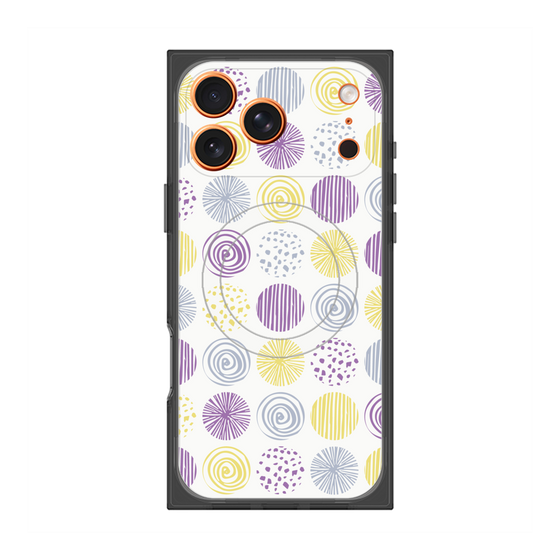 プレミアムスクエアケース with MagSafe［ Nordic Circle - Purple ］