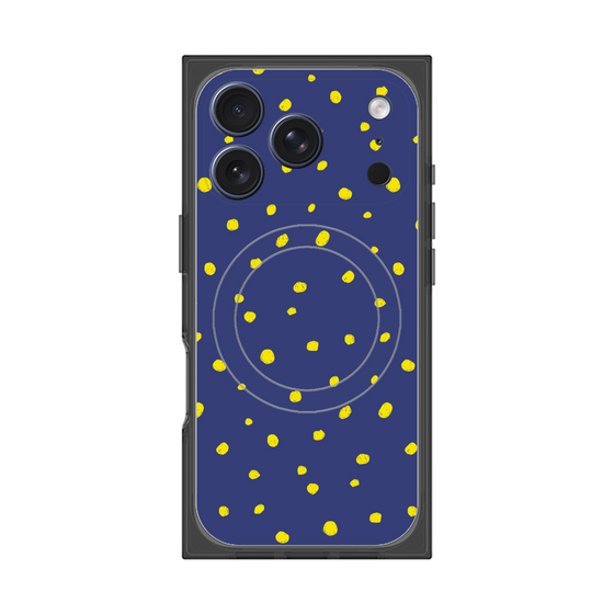 プレミアムスクエアケース with MagSafe［ Drawing Dot - Navy ］