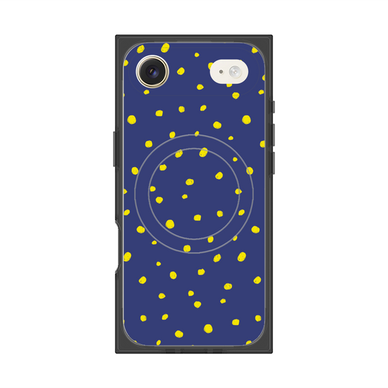プレミアムスクエアケース with MagSafe［ Drawing Dot - Navy ］