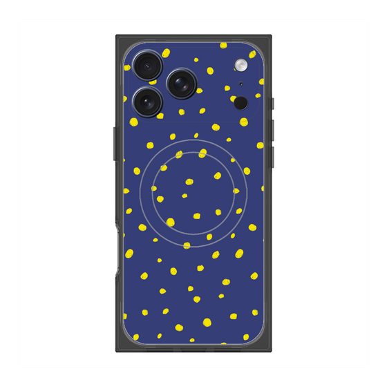 プレミアムスクエアケース with MagSafe［ Drawing Dot - Navy ］