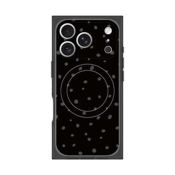 プレミアムスクエアケース with MagSafe［ Drawing Dot - Black ］