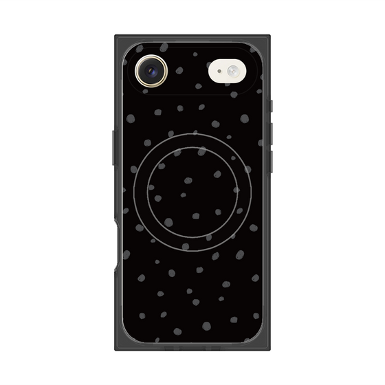 プレミアムスクエアケース with MagSafe［ Drawing Dot - Black ］
