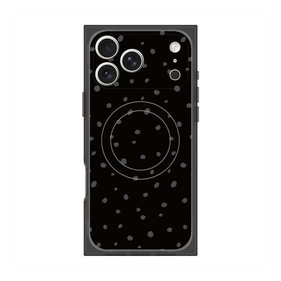 プレミアムスクエアケース with MagSafe［ Drawing Dot - Black ］