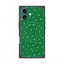 プレミアムスクエアケース with MagSafe［ Drawing Dot - Green ］