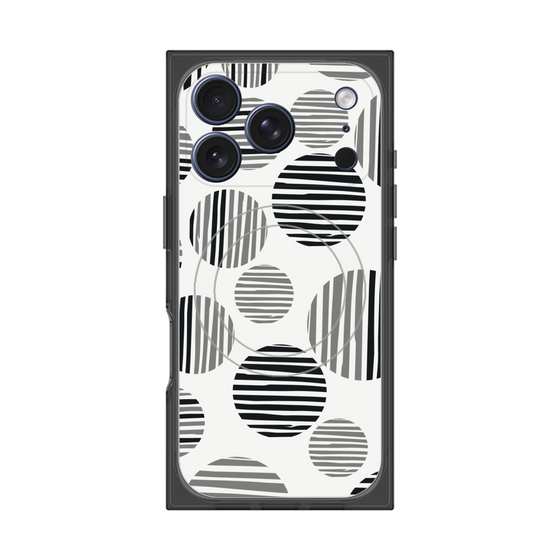 プレミアムスクエアケース with MagSafe［ Nordic Dot - Black ］