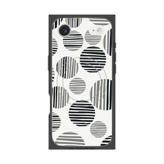 プレミアムスクエアケース with MagSafe［ Nordic Dot - Black ］