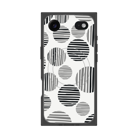 プレミアムスクエアケース with MagSafe［ Nordic Dot - Black ］