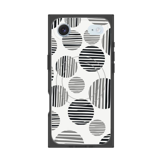 プレミアムスクエアケース with MagSafe［ Nordic Dot - Black ］