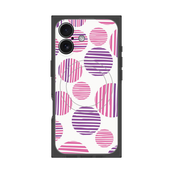 プレミアムスクエアケース with MagSafe［ Nordic Dot - Pink ］