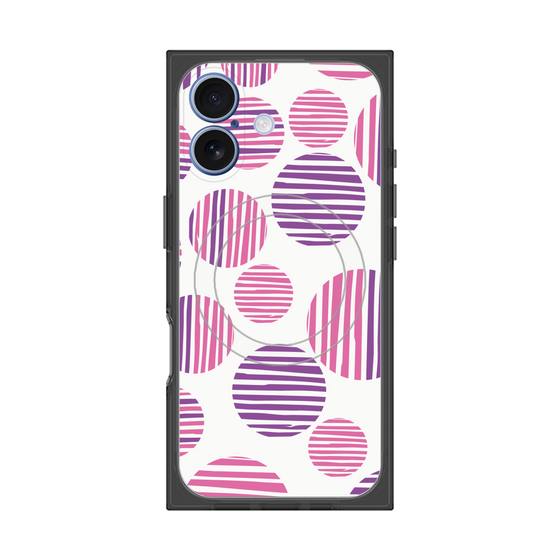 プレミアムスクエアケース with MagSafe［ Nordic Dot - Pink ］