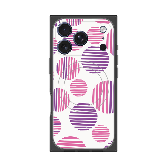 プレミアムスクエアケース with MagSafe［ Nordic Dot - Pink ］