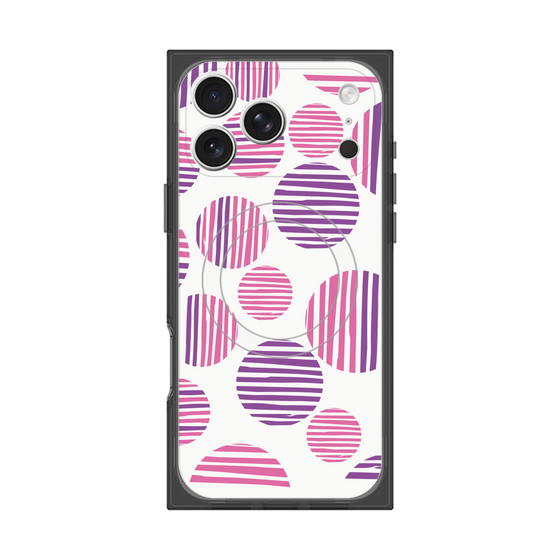 プレミアムスクエアケース with MagSafe［ Nordic Dot - Pink ］