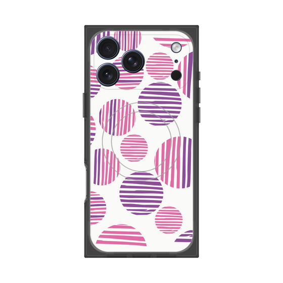 プレミアムスクエアケース with MagSafe［ Nordic Dot - Pink ］