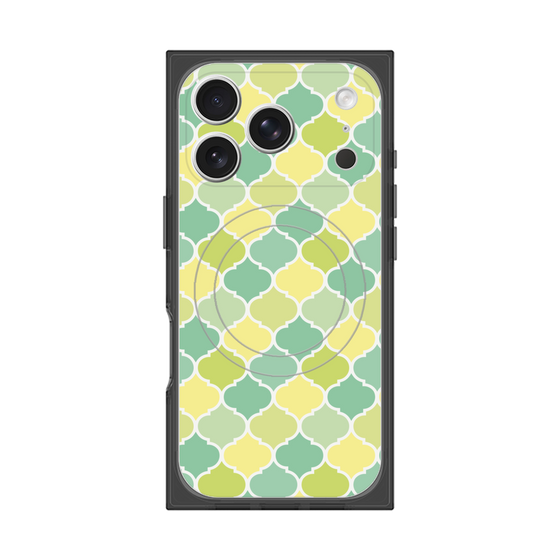 プレミアムスクエアケース with MagSafe［ Moroccan1 color - Green ］