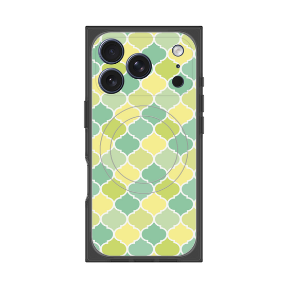 プレミアムスクエアケース with MagSafe［ Moroccan1 color - Green ］