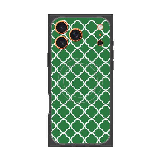 プレミアムスクエアケース with MagSafe［ Moroccan2 - Green ］