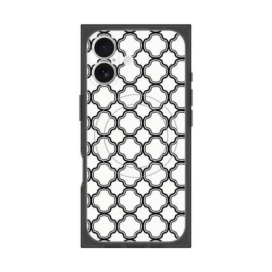 プレミアムスクエアケース with MagSafe［ Moroccan3 - Black ］