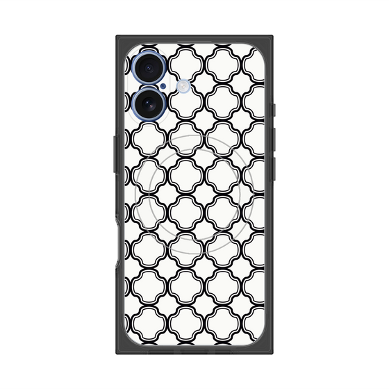 プレミアムスクエアケース with MagSafe［ Moroccan3 - Black ］