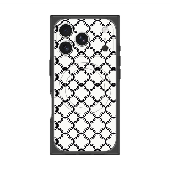 プレミアムスクエアケース with MagSafe［ Moroccan3 - Black ］