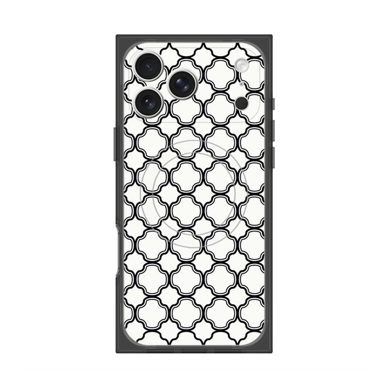 プレミアムスクエアケース with MagSafe［ Moroccan3 - Black ］