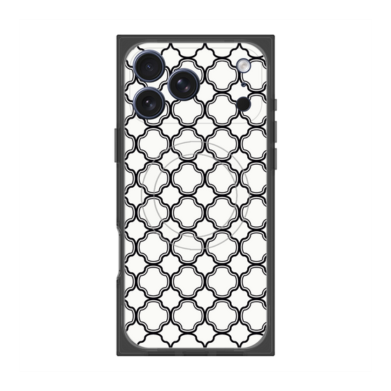 プレミアムスクエアケース with MagSafe［ Moroccan3 - Black ］