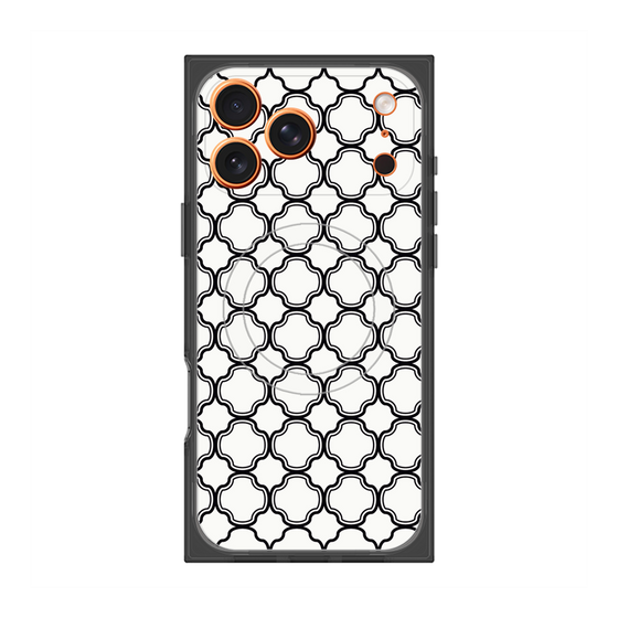 プレミアムスクエアケース with MagSafe［ Moroccan3 - Black ］