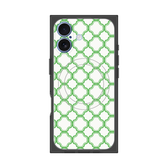 プレミアムスクエアケース with MagSafe［ Moroccan3 - Green ］